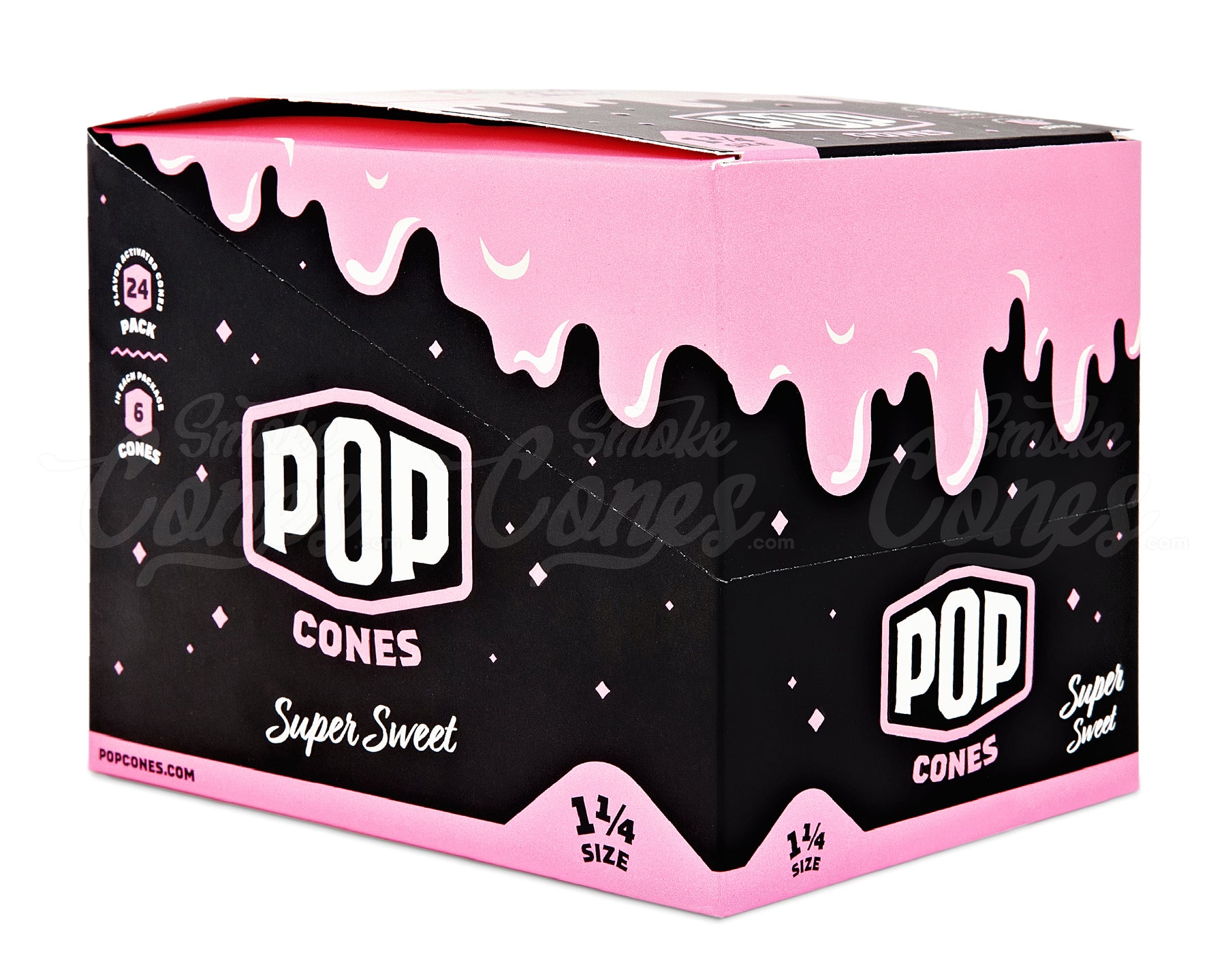 Pop Cones Super Sweet 84mm 1 1/4 Sized Pre Rolled Cones 24/Box