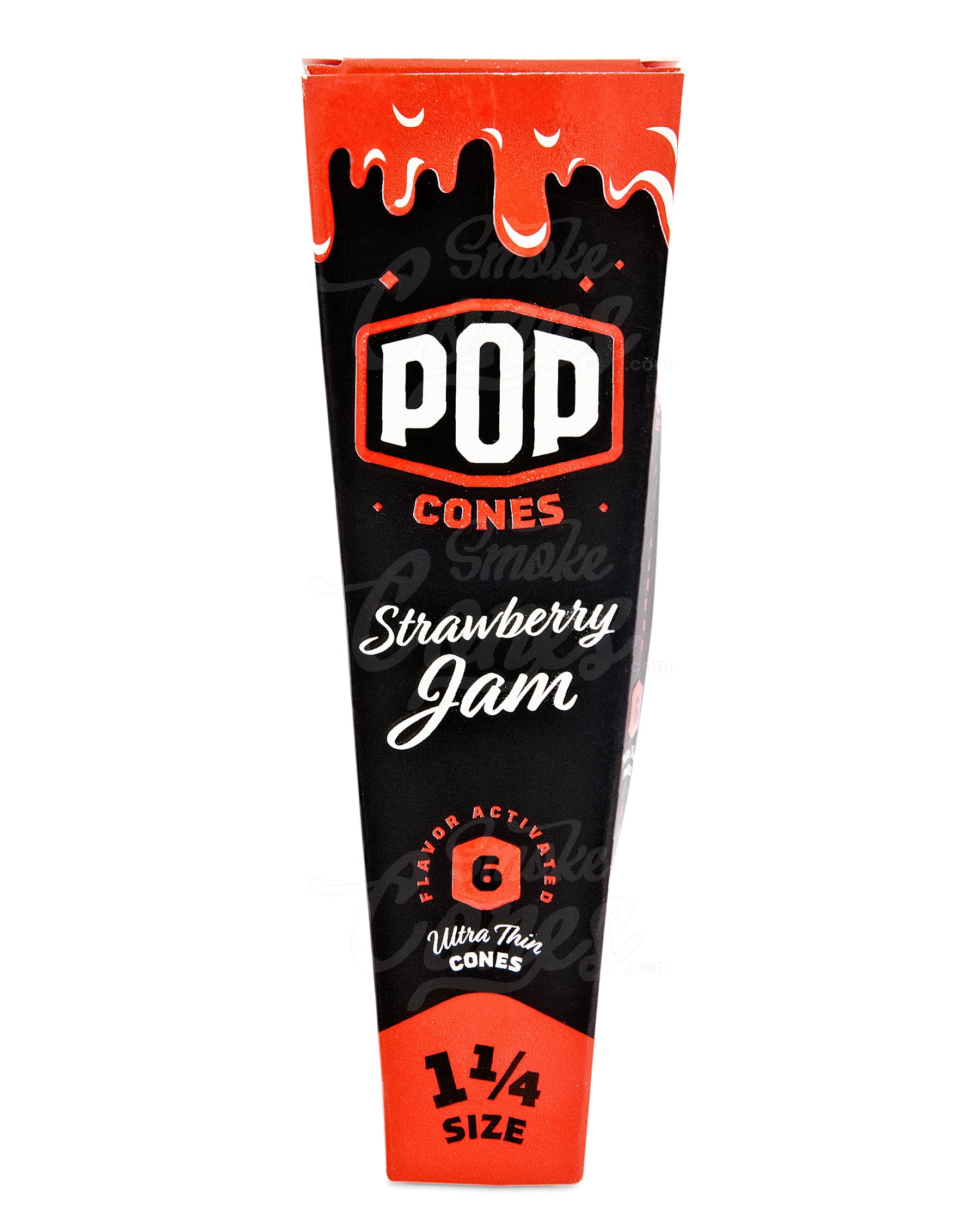 Pop Cones Strawberry Jam 84mm 1 1/4 Sized Pre Rolled Cones 24/Box