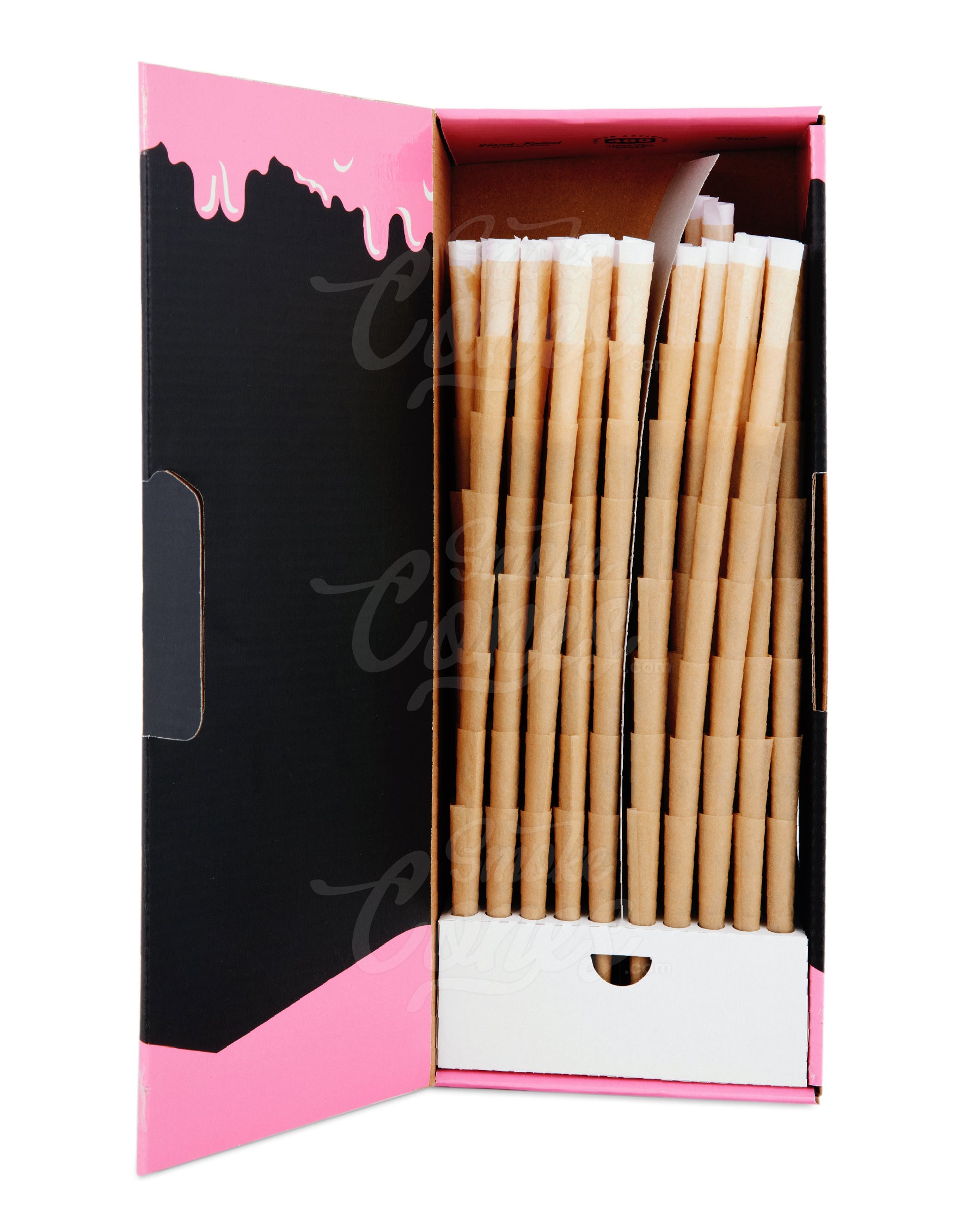 Pop Cones Super Sweet 84mm 1 1/4 Sized Unbleached Pre Rolled Cones 400/Box