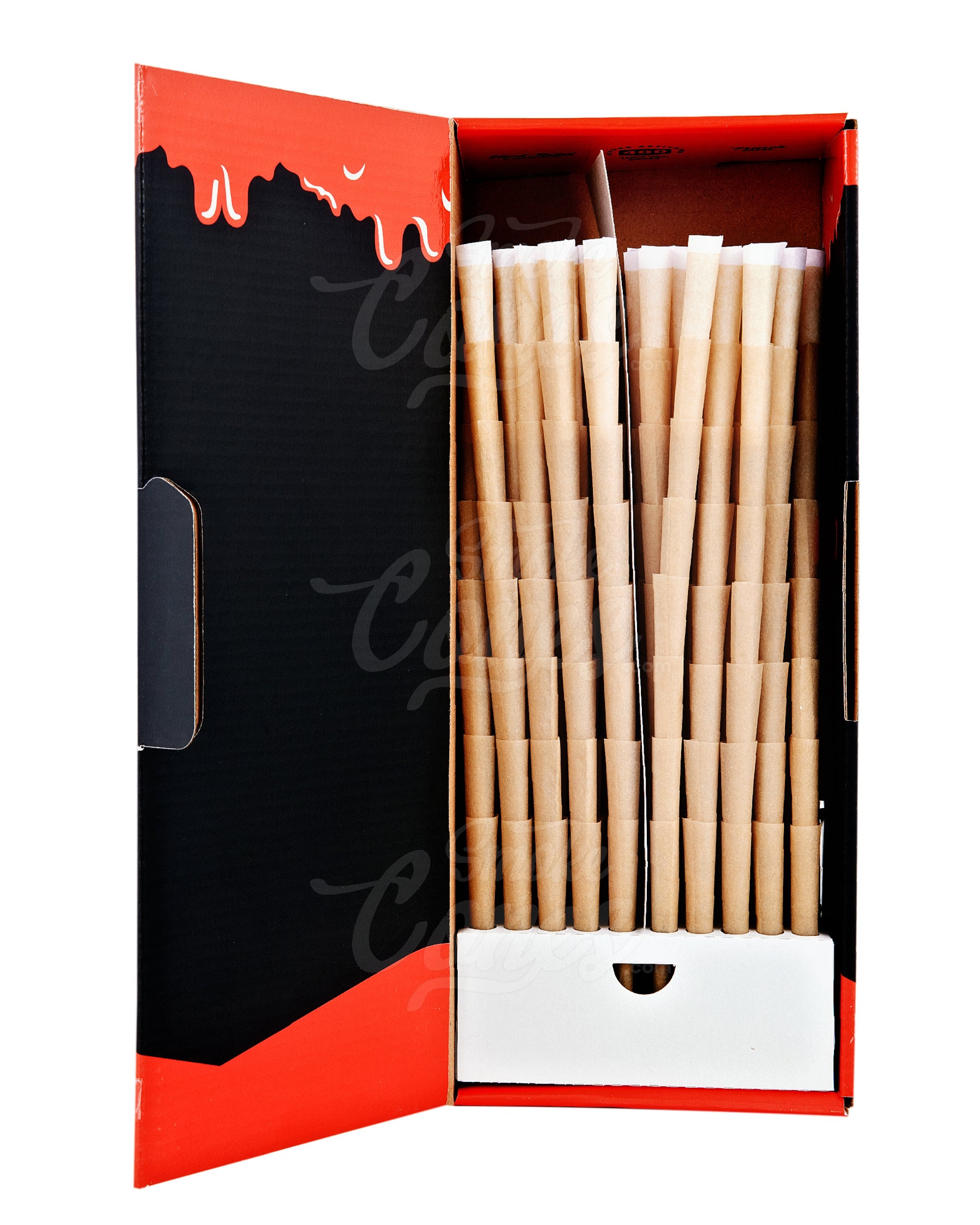 Pop Cones Strawberry Jam 84mm 1 1/4 Sized Unbleached Pre Rolled Cones 400/Box