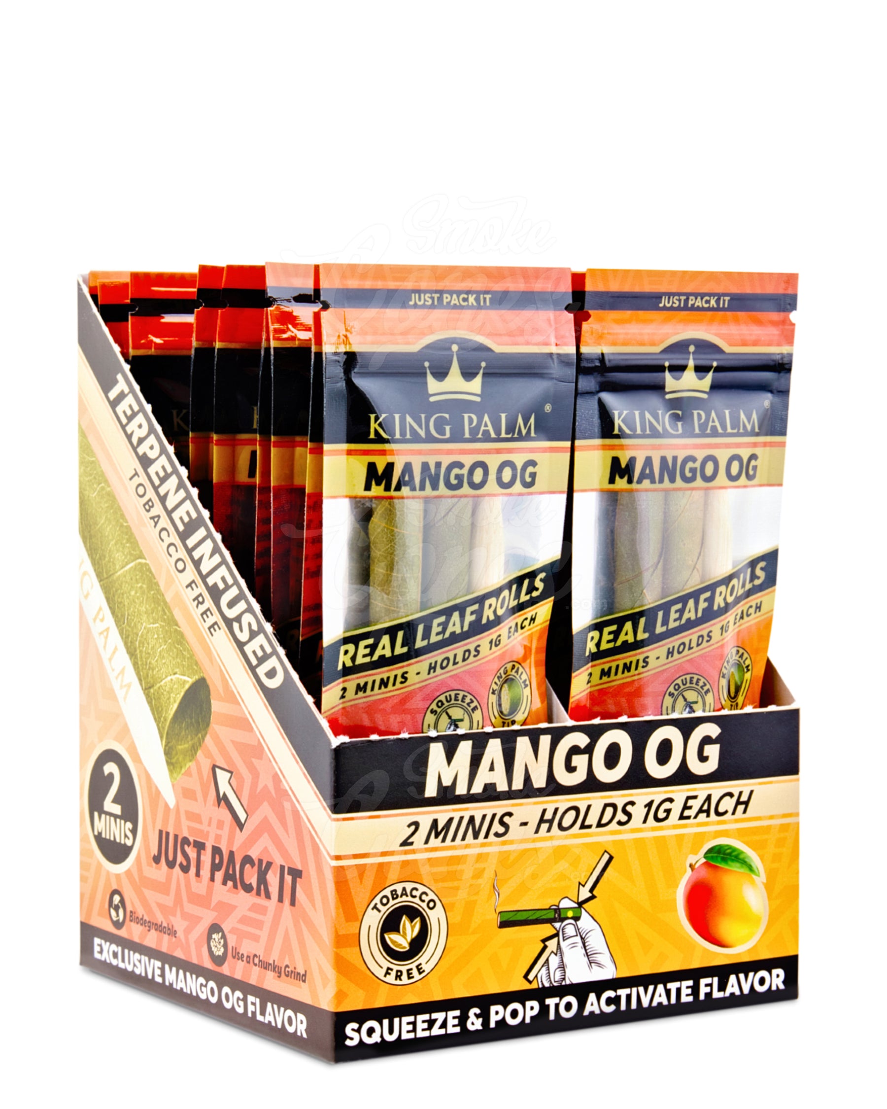 King Palm Mango OG Natural Mini Leaf Blunt Wraps 20/Box - 1