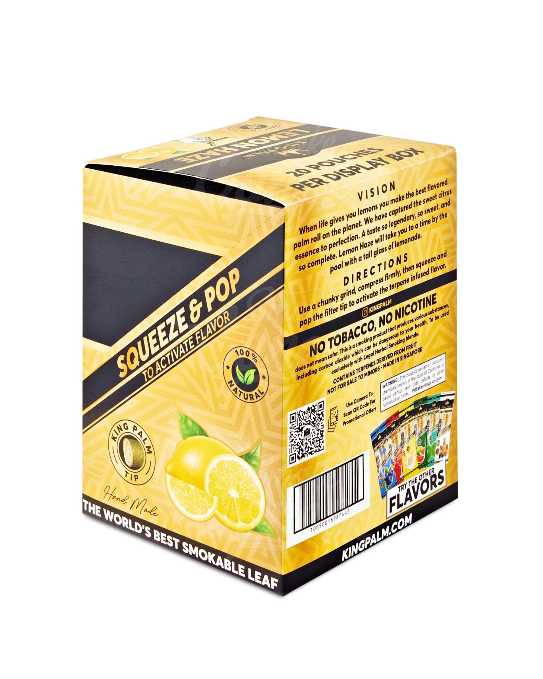 King Palm Lemon Haze Natural Mini Leaf Blunt Wraps 20/Box - 3