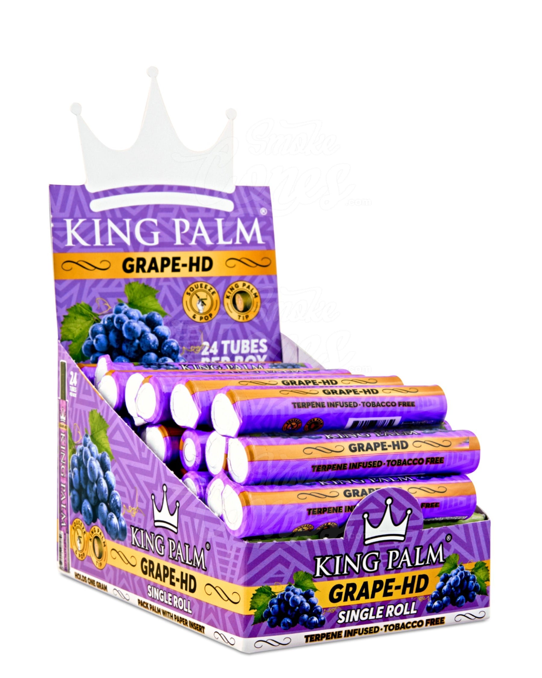 King Palm Grape HD Natural Mini Leaf Tube Wraps 24/Box - 1