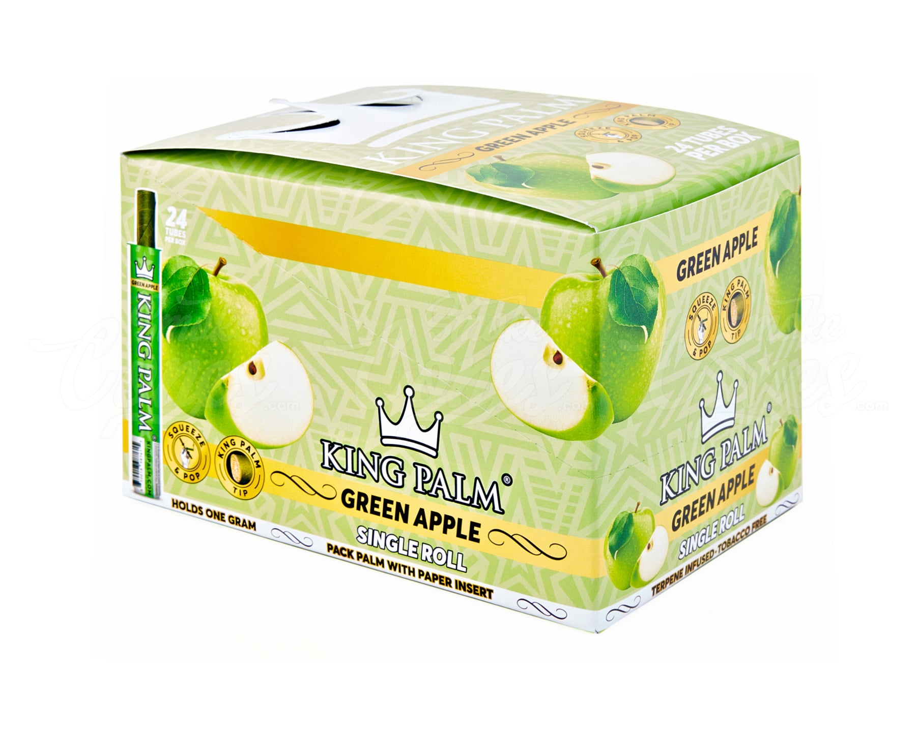 King Palm Green Apple Natural Mini Leaf Tube Wraps 24/Box