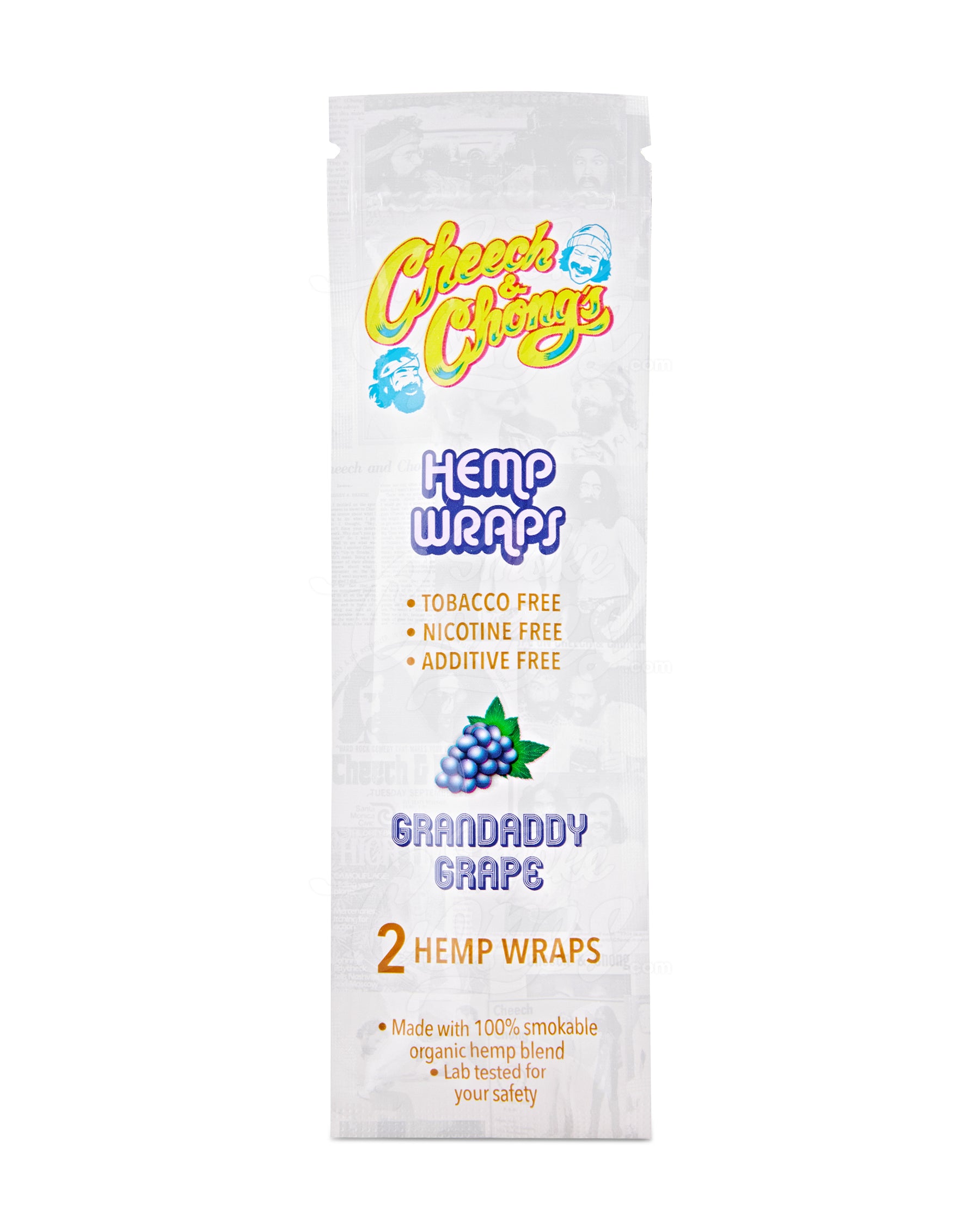 Cheech & Chong's Grandaddy Grape Organic Hemp Blunt Wraps - 25/Box