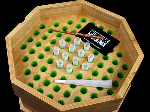 Buddies Wood Bump Box 98mm Size Pre Roll Cone Filling Device - 2