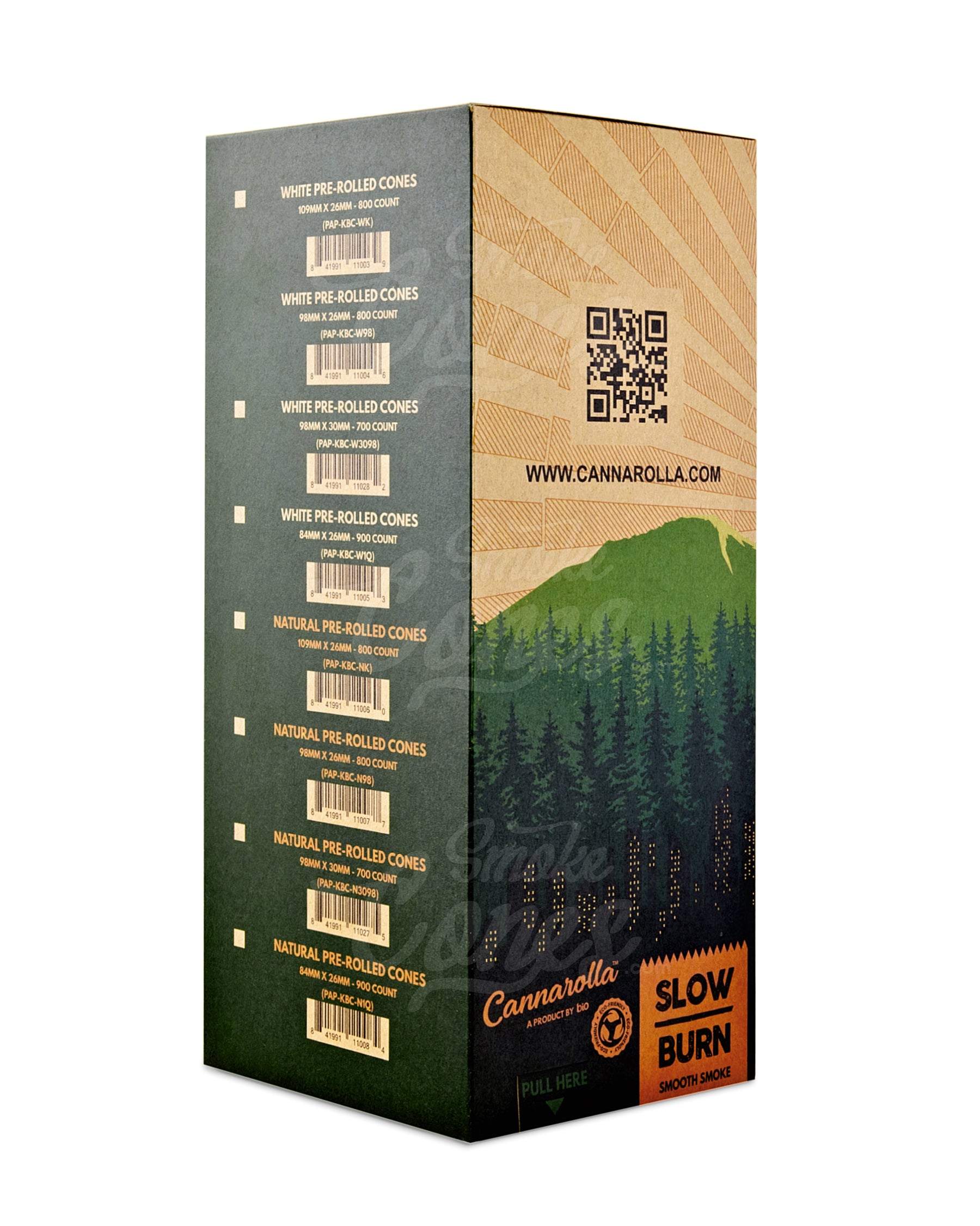 Cannarolla 98 Size Straight White Pre Rolled Cones w/ 26mm Filter Tip 800/Box - 4