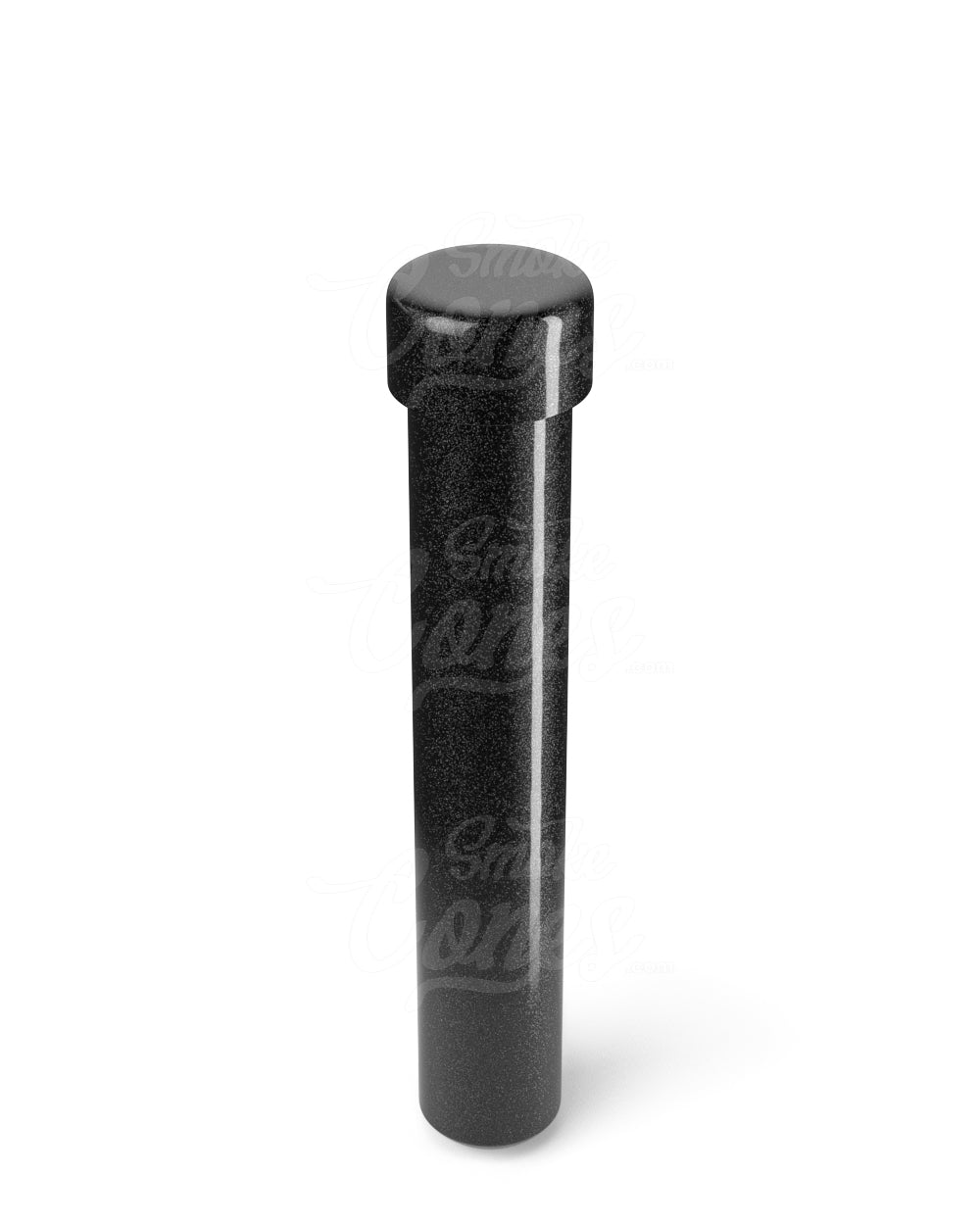 110mm Black Child Resistant Opaque Push Down and Turn Screw On Aluminum Metal Pre-Roll Tubes 250/Box