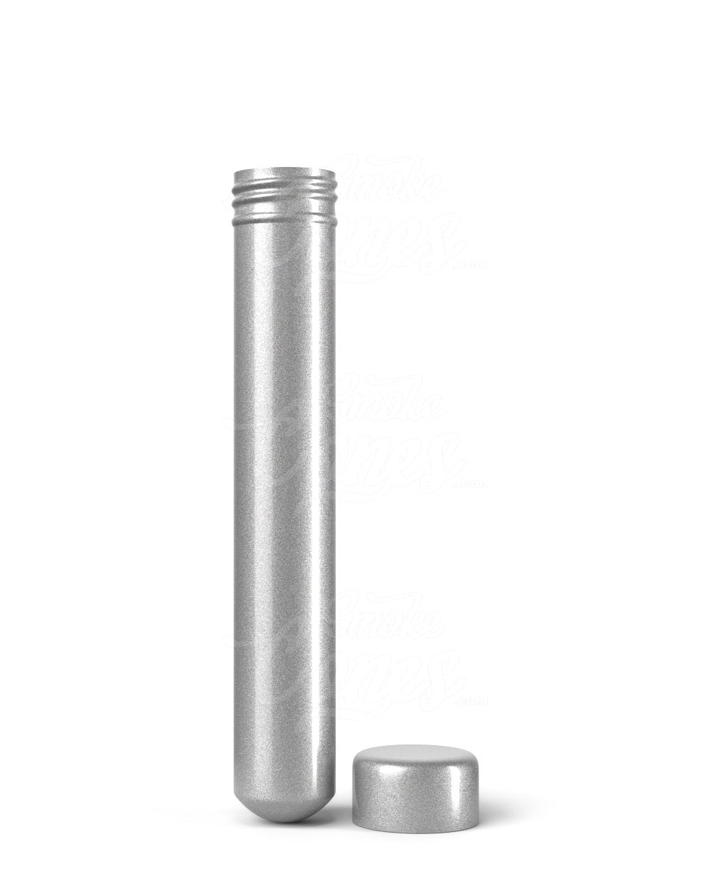 110mm Silver Child Resistant Opaque Pop Top Metal Pre-Roll Tubes 250/Box - 3