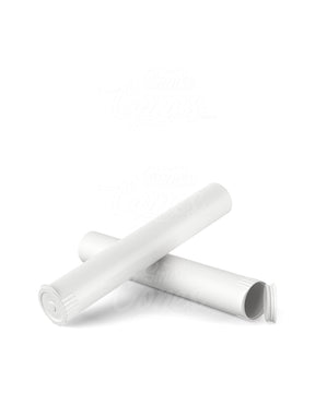 116mm Child Resistant King Size Biodegradable Pop Top White Plastic Pre-Roll Tubes 1000/Box - 8