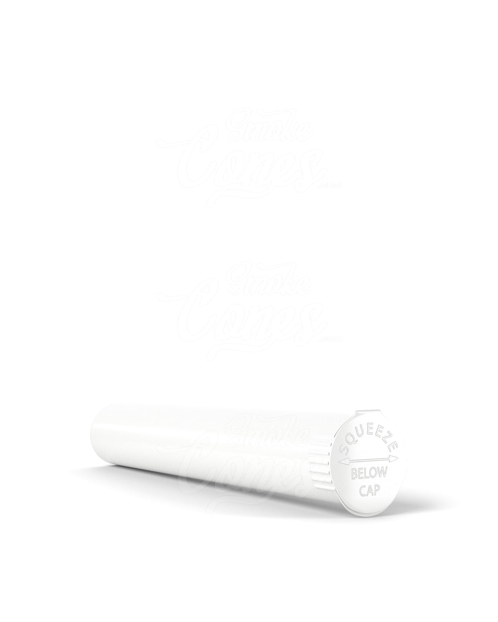 116mm Child Resistant King Size Opaque Pop Top White Plastic Pre-Roll Tubes 1000/Box Closed - 5