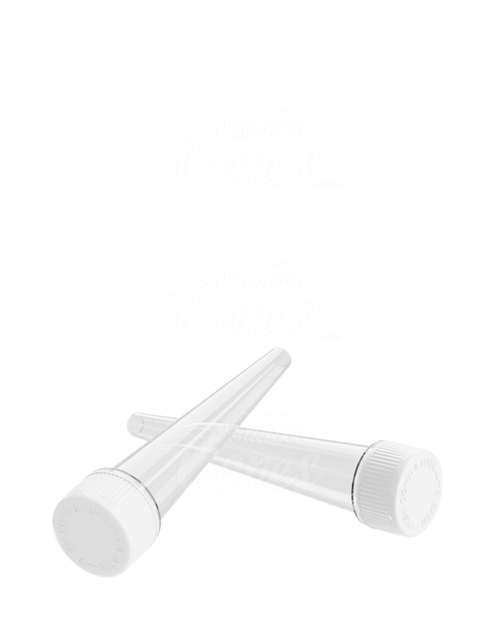 98mm Clear Transparent Child Resistant Conical Pre-Roll Tubes 850/Box - 3