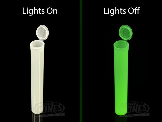 109mm Glow In The Dark Plastic Child Resistant J-Tubes (074300-CR) 1000/Box - 1