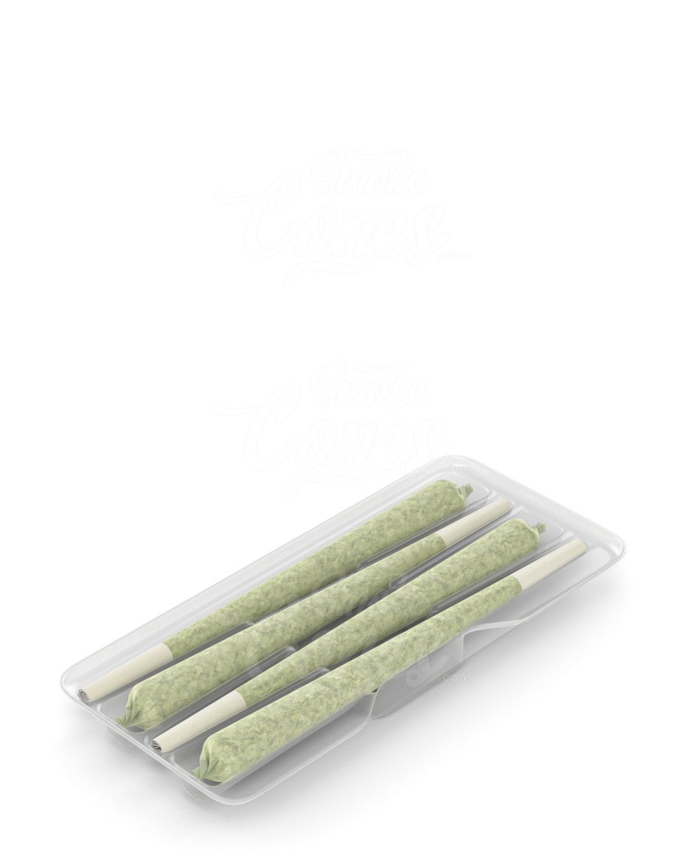 Clear Edible & Joint Box Plastic Insert Tray for 4 King Size 109mm Pre Rolled Cones 100/Box - 2