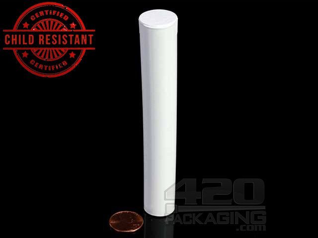 Squeezetops® 109mm Opaque Child Resistant J-Tubes (074300-CR) 1000/Box WHT (Opaque White) - 2