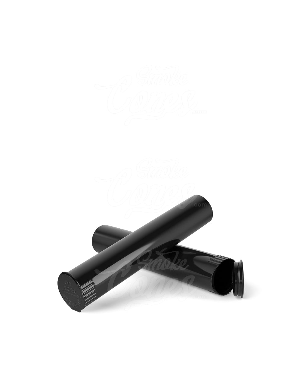 95mm Child Resistant Pop Top Opaque Black Plastic PCR Open Pre-Roll Tubes 1000/Box
