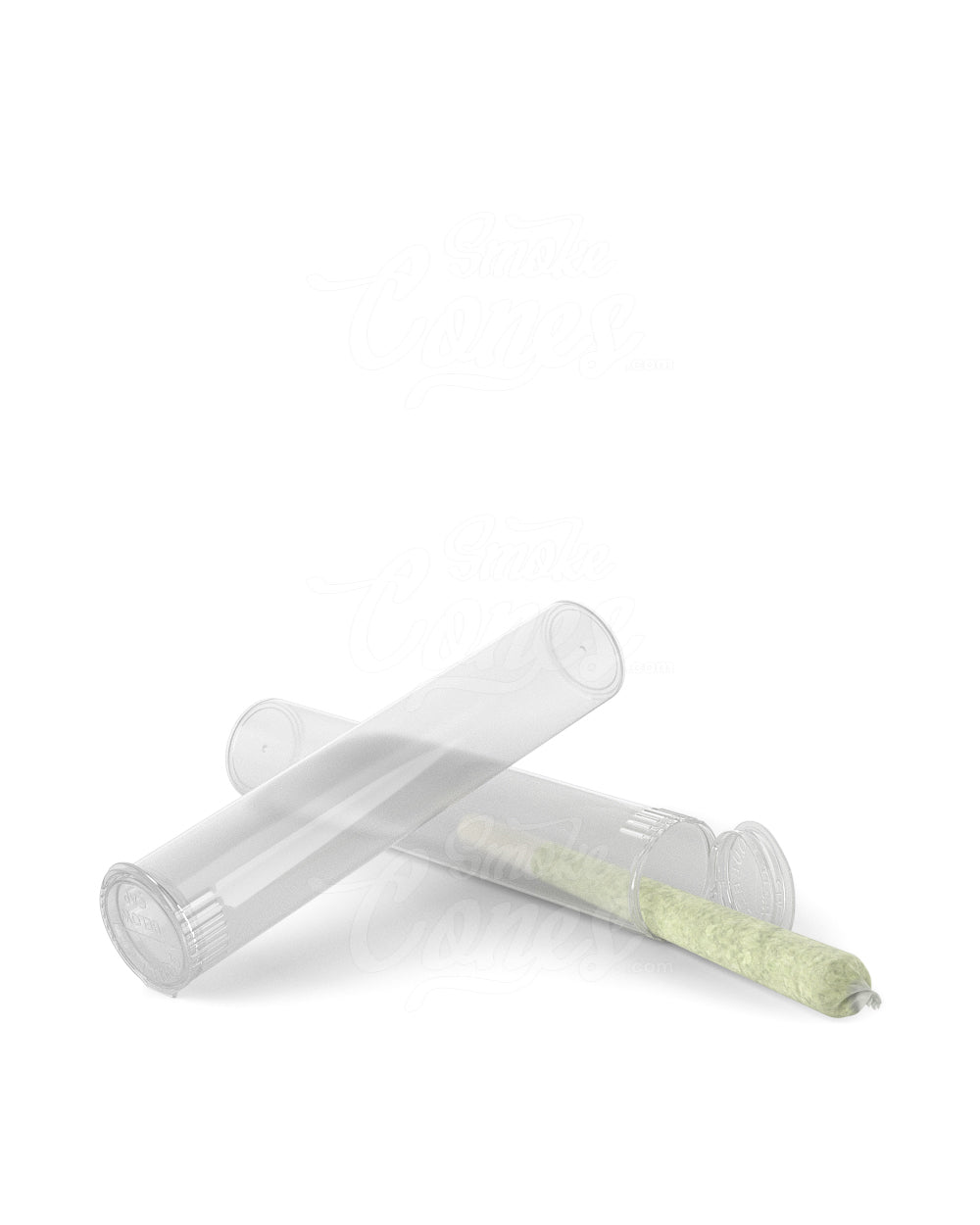 98mm Child Resistant Pop Top Clear Plastic PCR Pre - Roll Tubes 1000/Box - 5