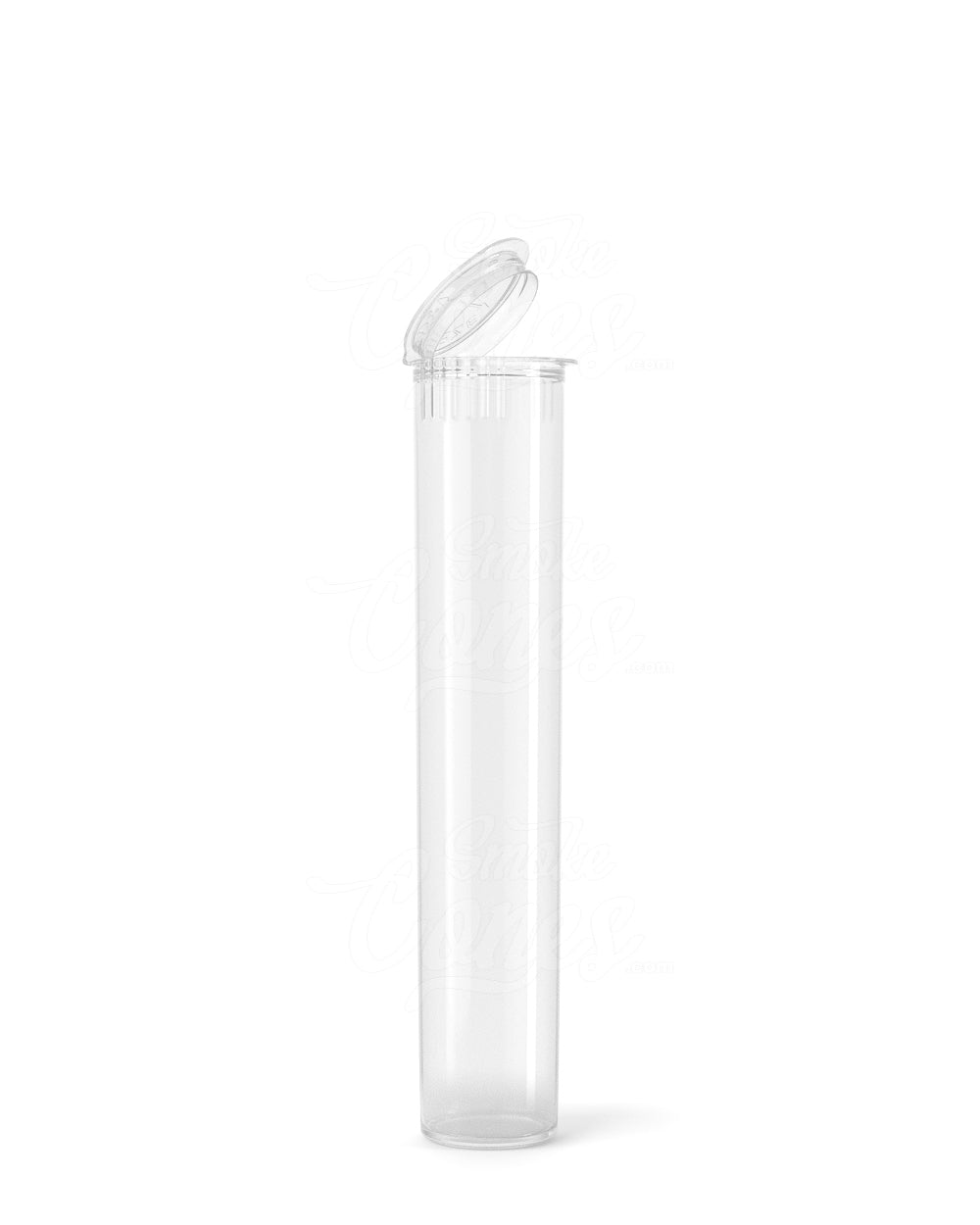 95mm Child Resistant Pop Top Opaque Clear Plastic Pre-Roll Tubes 1000/Box Open - 1