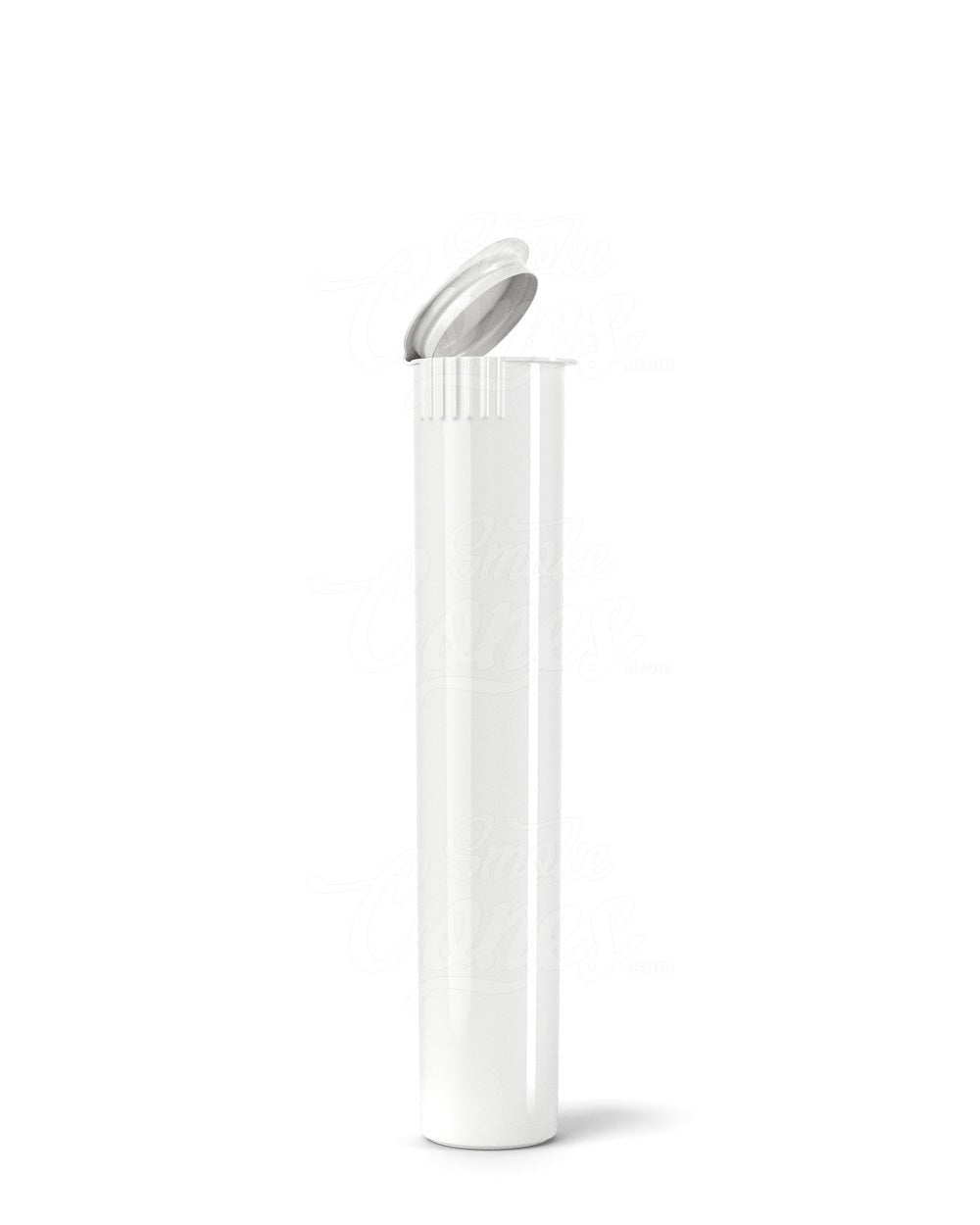 95mm White Opaque Child Resistant Pop Top Plastic Pre-Roll Tubes 1000/Box - 1