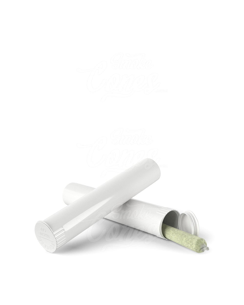 95mm White Opaque Child Resistant Pop Top Plastic Pre-Roll Tubes 1000/Box - 4