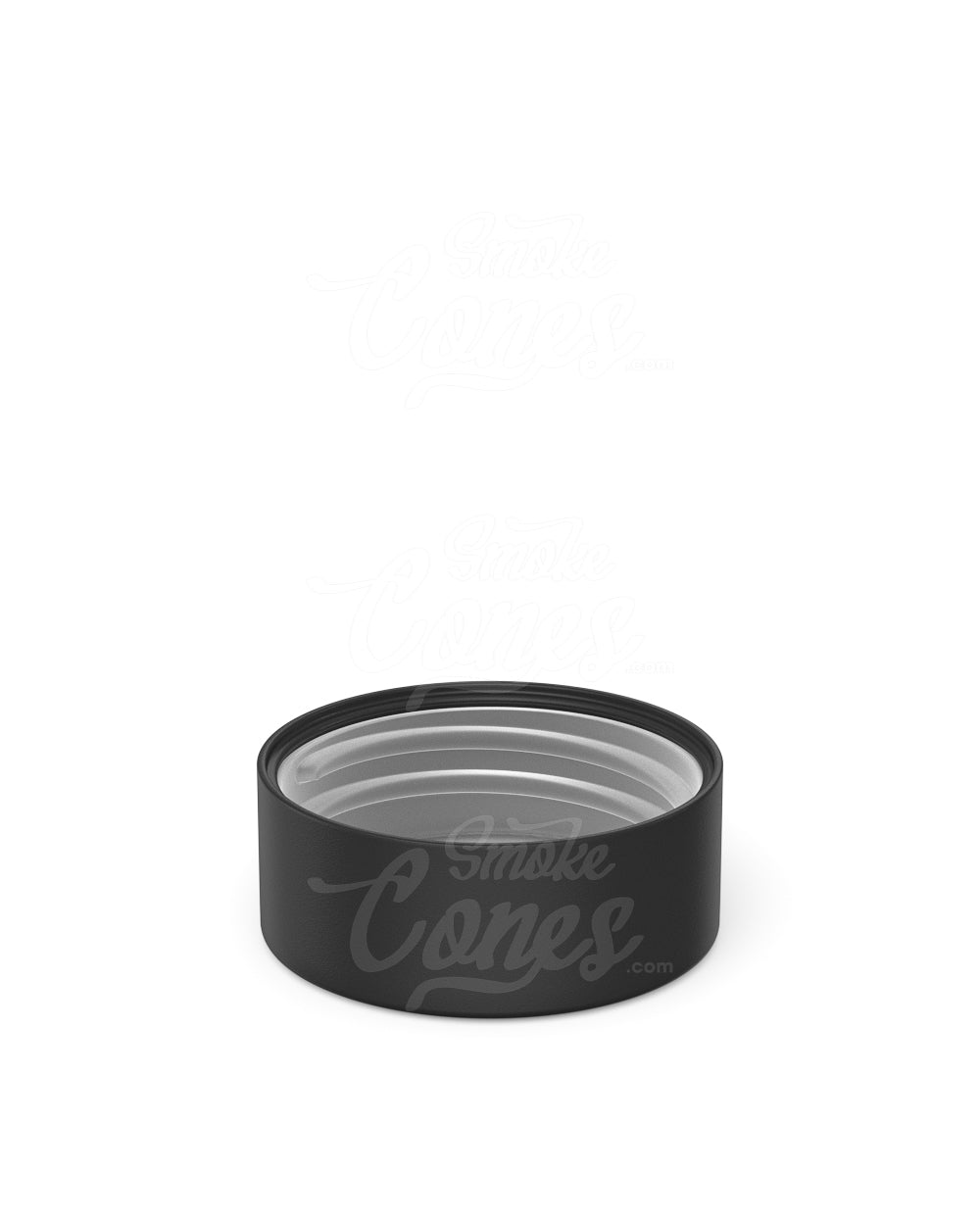 38mm Matte Black Smooth Push and Turn Child Resistant Plastic Caps With Foil Liner 320/Box - 4