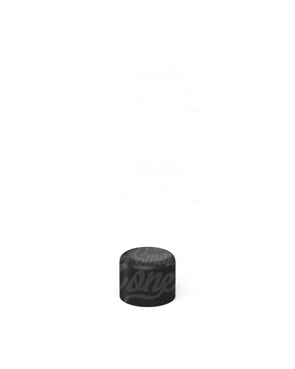 18mm Matte Black Smooth Push and Turn Dome Plastic CR Caps For Glass Tubes w/ Foam Liner 400/Box - 3