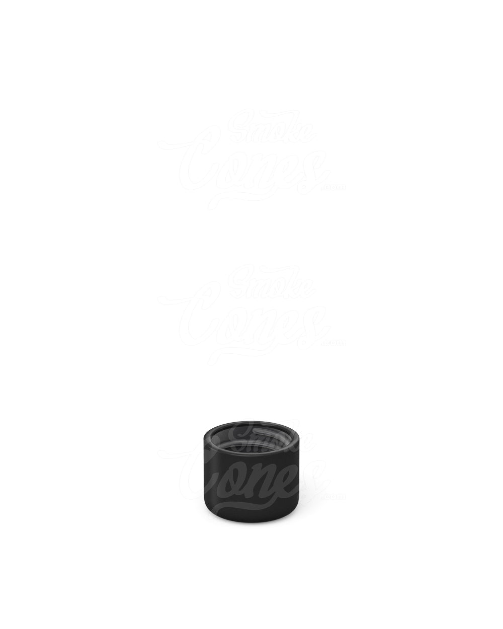 18mm Matte Black Smooth Push and Turn Dome Plastic CR Caps For Glass Tubes w/ Foam Liner 400/Box - 4