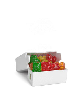 Child Resistant & Sustainable Biodegradable Pinch 'N Flip Edible & Pre-Roll White Plastic Joint Case 130/Box - 5