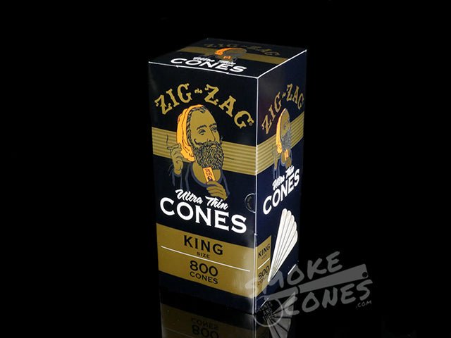 Zig-Zag King Size Pre Rolled Ultra Thin Paper Cones 800/Box - 1