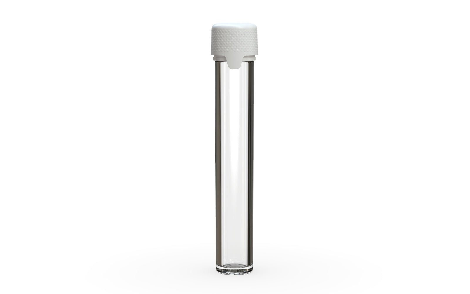 CHUBBY GORILLA | Child Resistant Clear Plastic Aviator Pre-Roll Tubes w/ White Cap | 25mm - 115mm - 400 Count