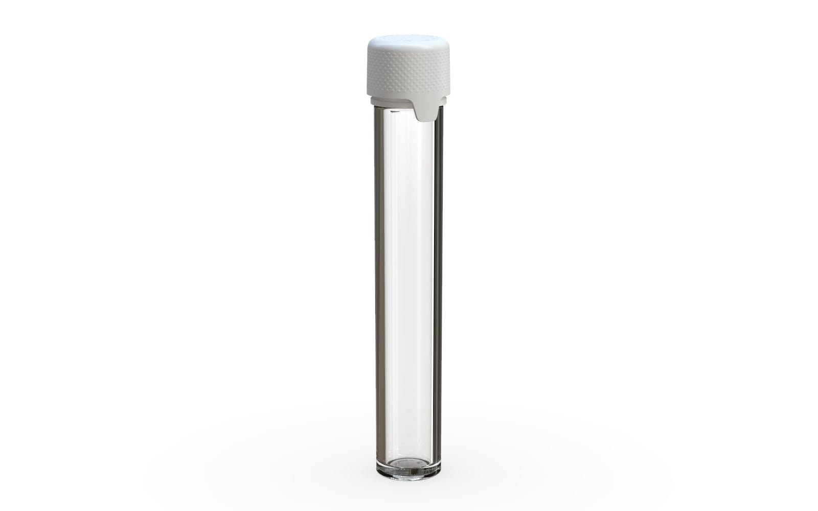 CHUBBY GORILLA | Child Resistant Clear Plastic Aviator Pre-Roll Tubes w/ White Cap | 25mm - 115mm - 400 Count
