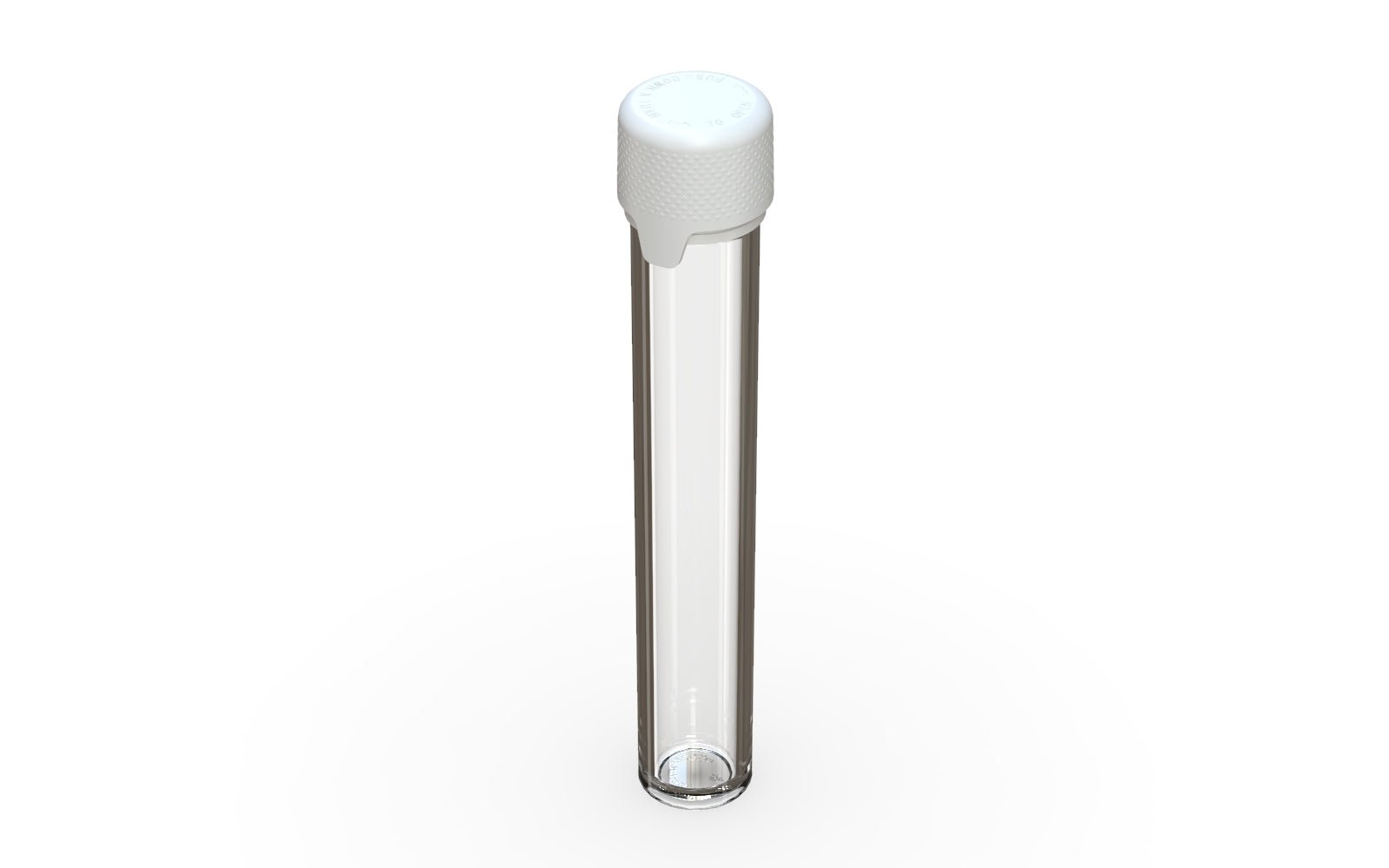 CHUBBY GORILLA | Child Resistant Clear Plastic Aviator Pre-Roll Tubes w/ White Cap | 25mm - 115mm - 400 Count
