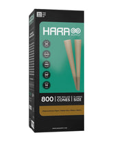 Hara Supply 98mm Classic Size Unbleached Brown Pre Rolled Cones w/ Filter Tip 800/Box