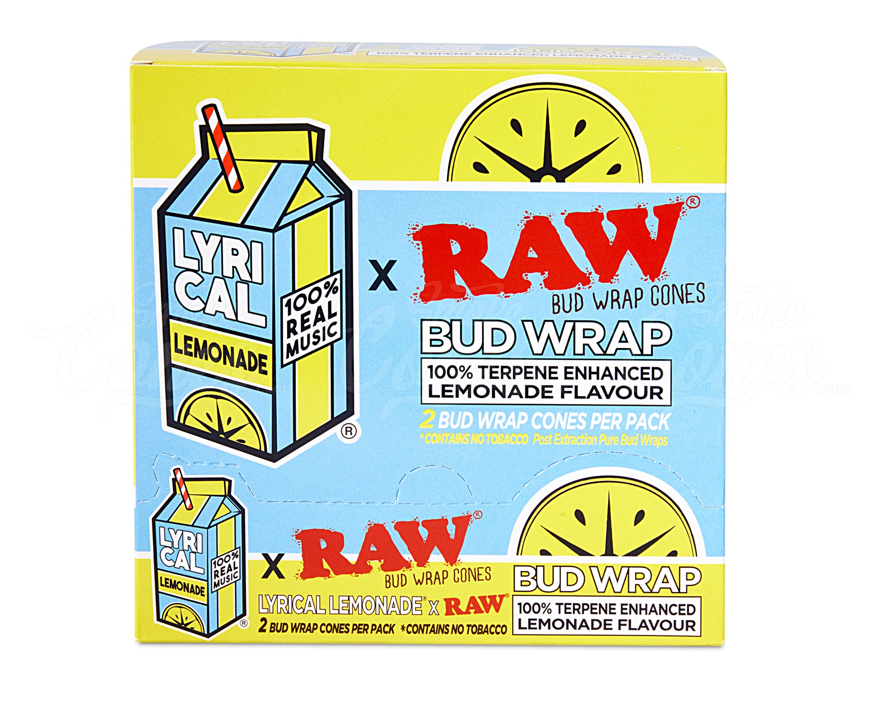 RAW x Lyrical Lemonade Terpene Organic Hemp Lemonade Blunt Wraps - 12/Box