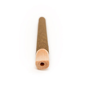 CUSTOM CONES USA | 109mm Pre-Rolled Tube Standard Brown Hemp Wrap with Natural Wood Tip | 109/30mm - 200 Count