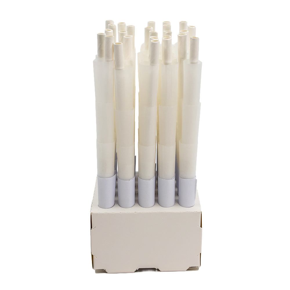 Custom Cones USA 90mm Pre Rolled Cones w/ Ceramic Filter Tip Refined White Paper 100/Box