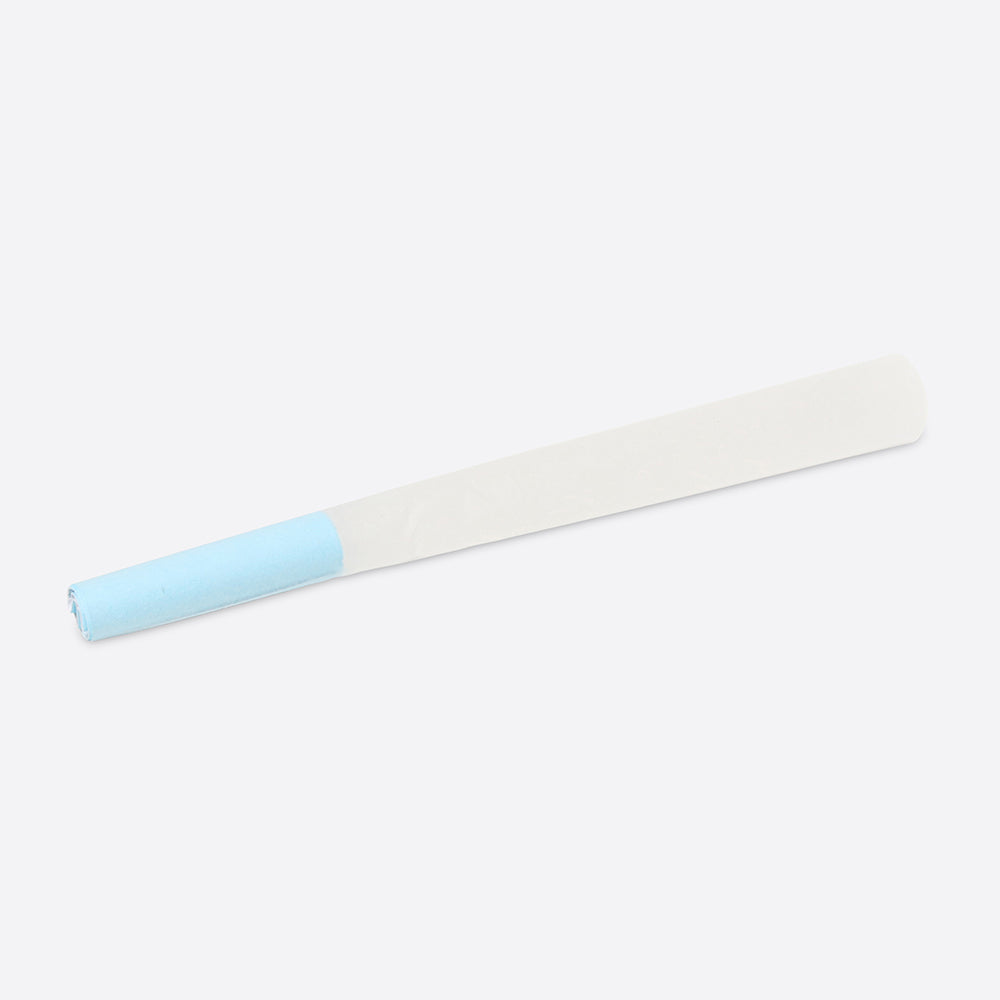 Custom Cones USA 1 1/4 Size 84mm Pre Rolled Cones w/ Blue Filter Tip Refined White Paper 900/Box