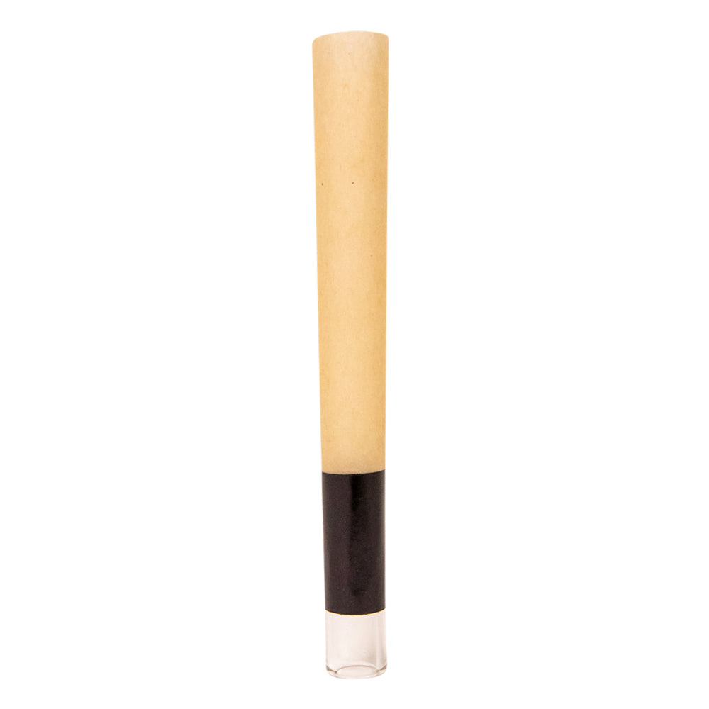 Custom Cones USA 90mm Pre Rolled Cones w/ Glass Filter Tip Natural Brown Paper 75/Box