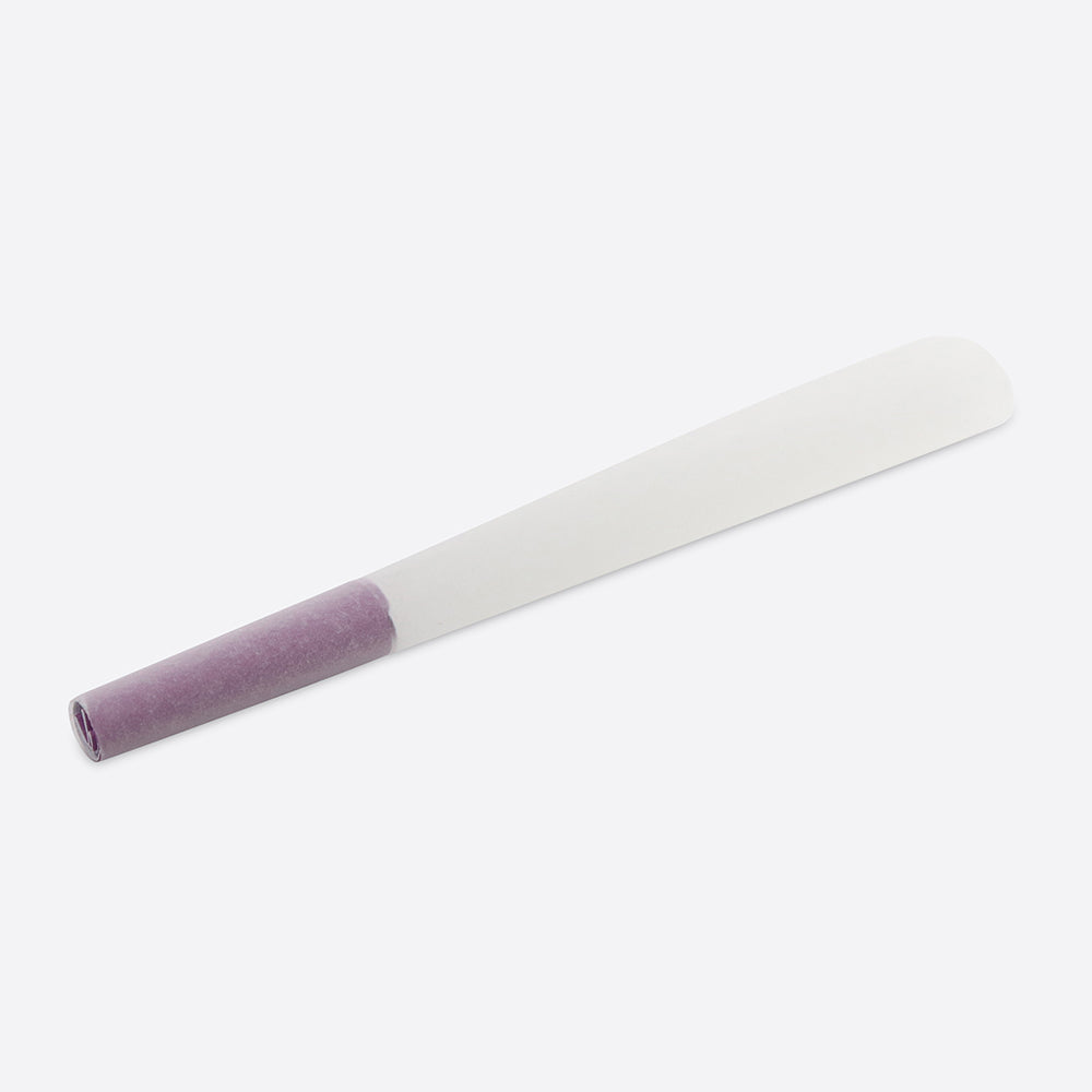 Custom Cones USA King Size 109mm Pre Rolled Cones w/ Purple Filter Tip Refined White Paper 800/Box