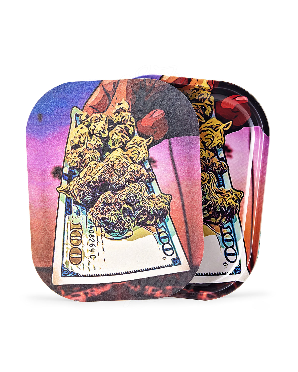 Nug Money Mini Rolling Tray w/ Magnetic Cover - 1