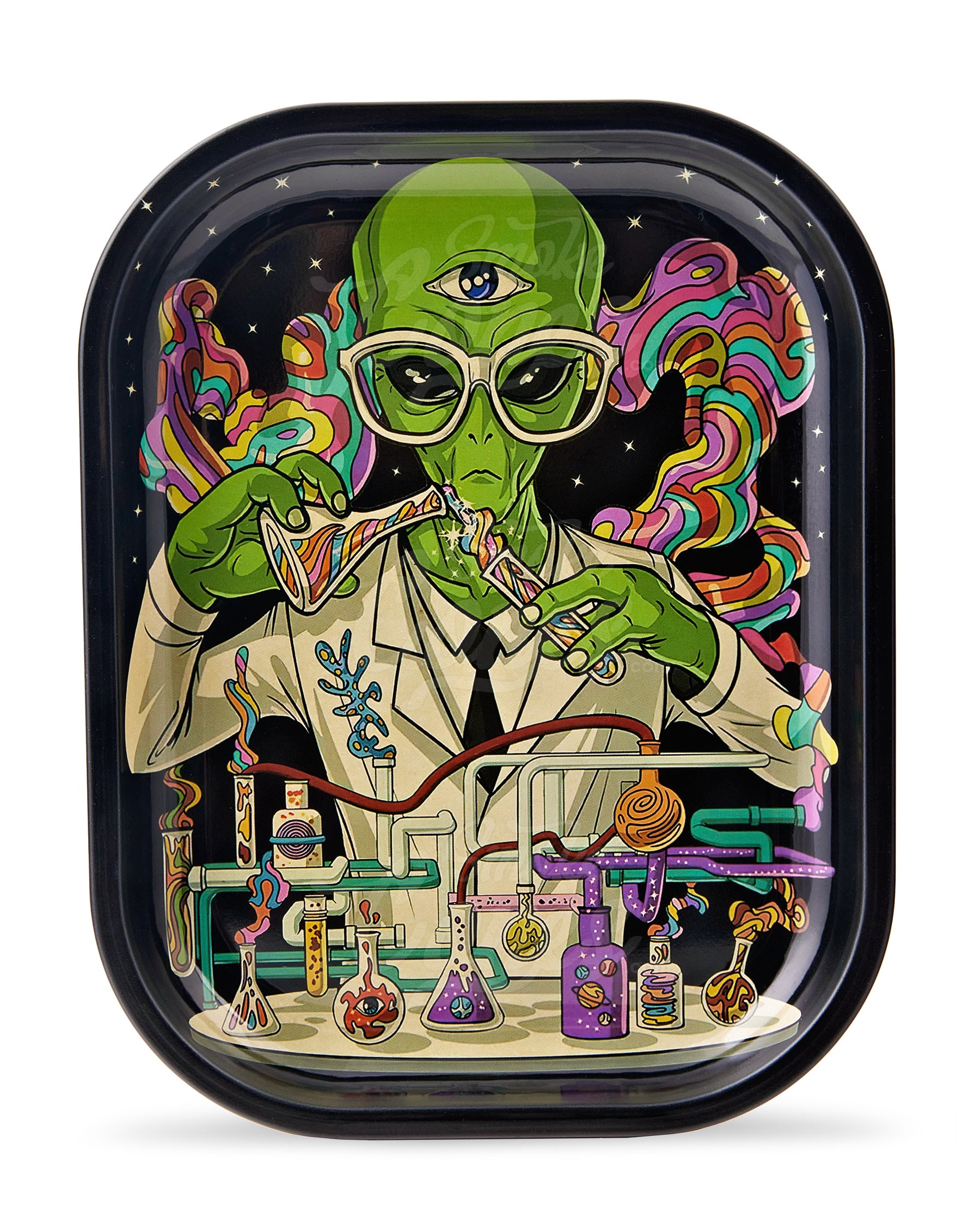 Alien Scientist Mini Rolling Tray w/ Magnetic Cover
