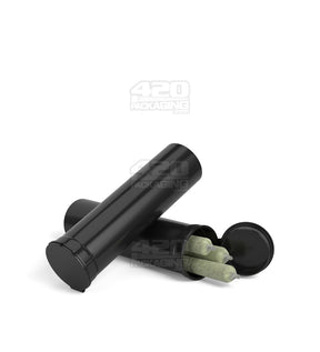 88mm Child Resistant 1-1/4 Size Pop Top Opaque Black Plastic Pre-Roll TriTubes 900/Box