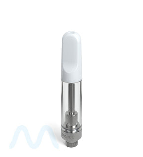 CCELL TH2 - SE Glass Vape Cartridge 1ml w/ Snap Fit White Plastic Mouthpiece Connection 100/Box - 2