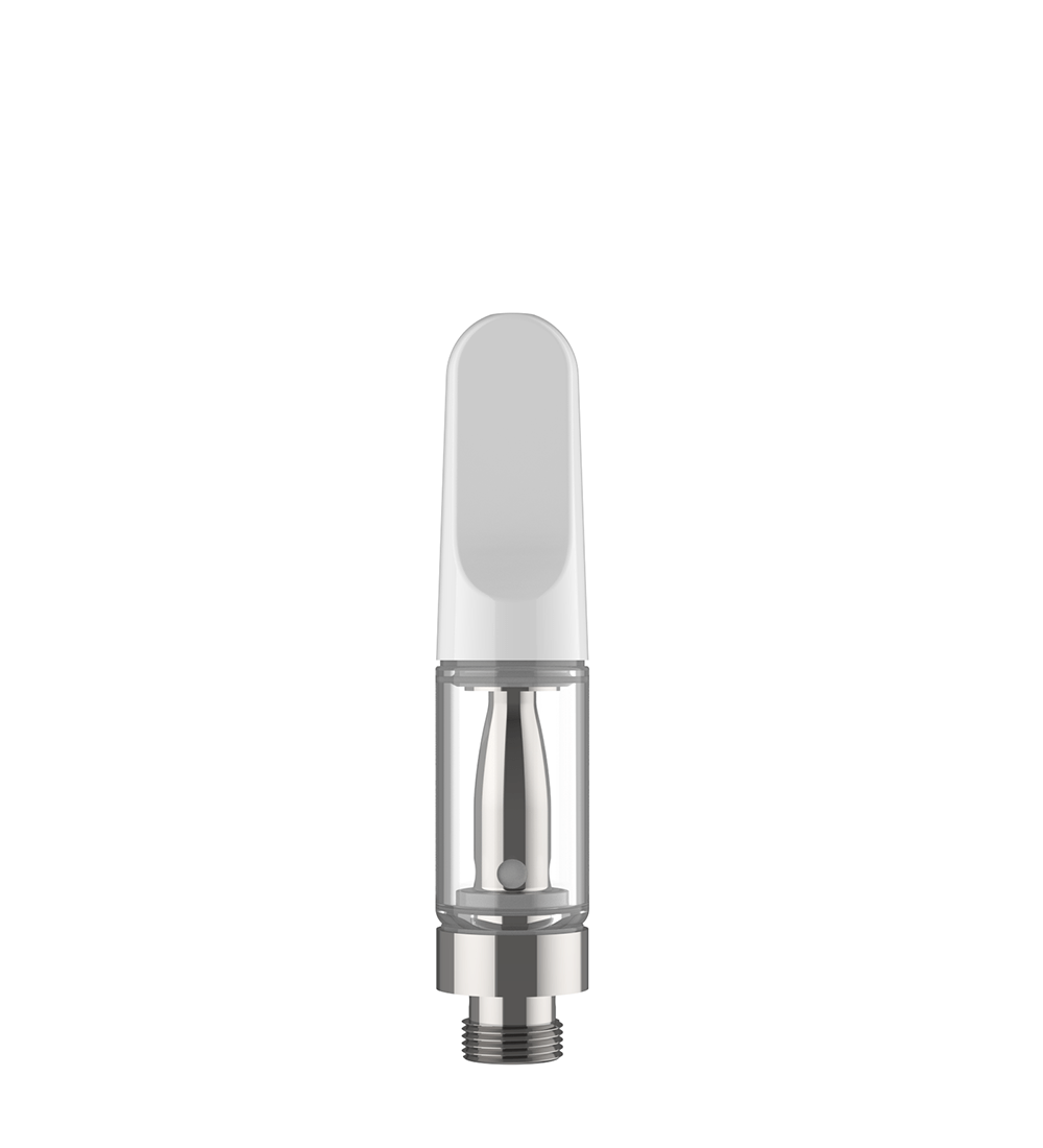 CCELL TH2 - EVO Glass Vape Cartridge .5ml w/ Snap Fit White Ceramic Mouthpiece Connection 100/Box - 1