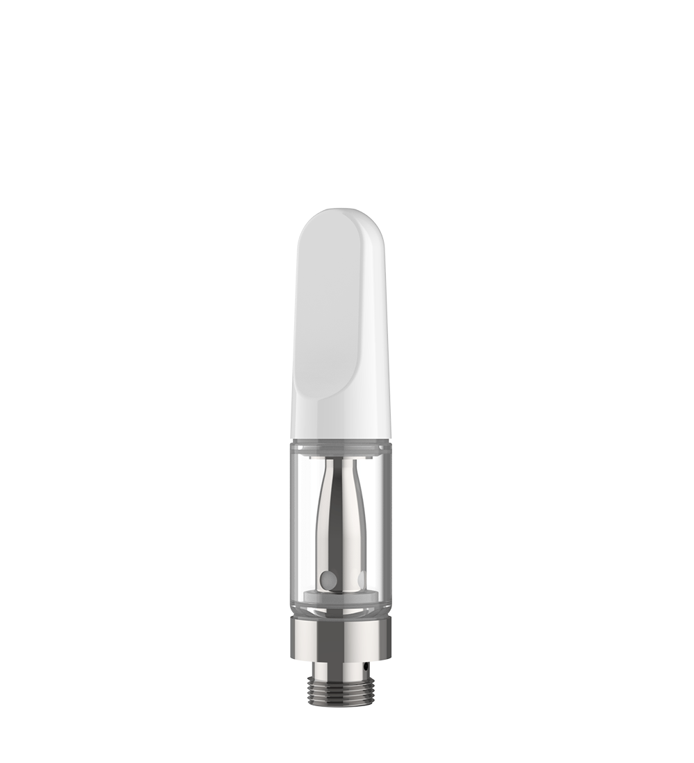 CCELL TH2 - EVO Glass Vape Cartridge .5ml w/ Snap Fit White Ceramic Mouthpiece Connection 100/Box - 2