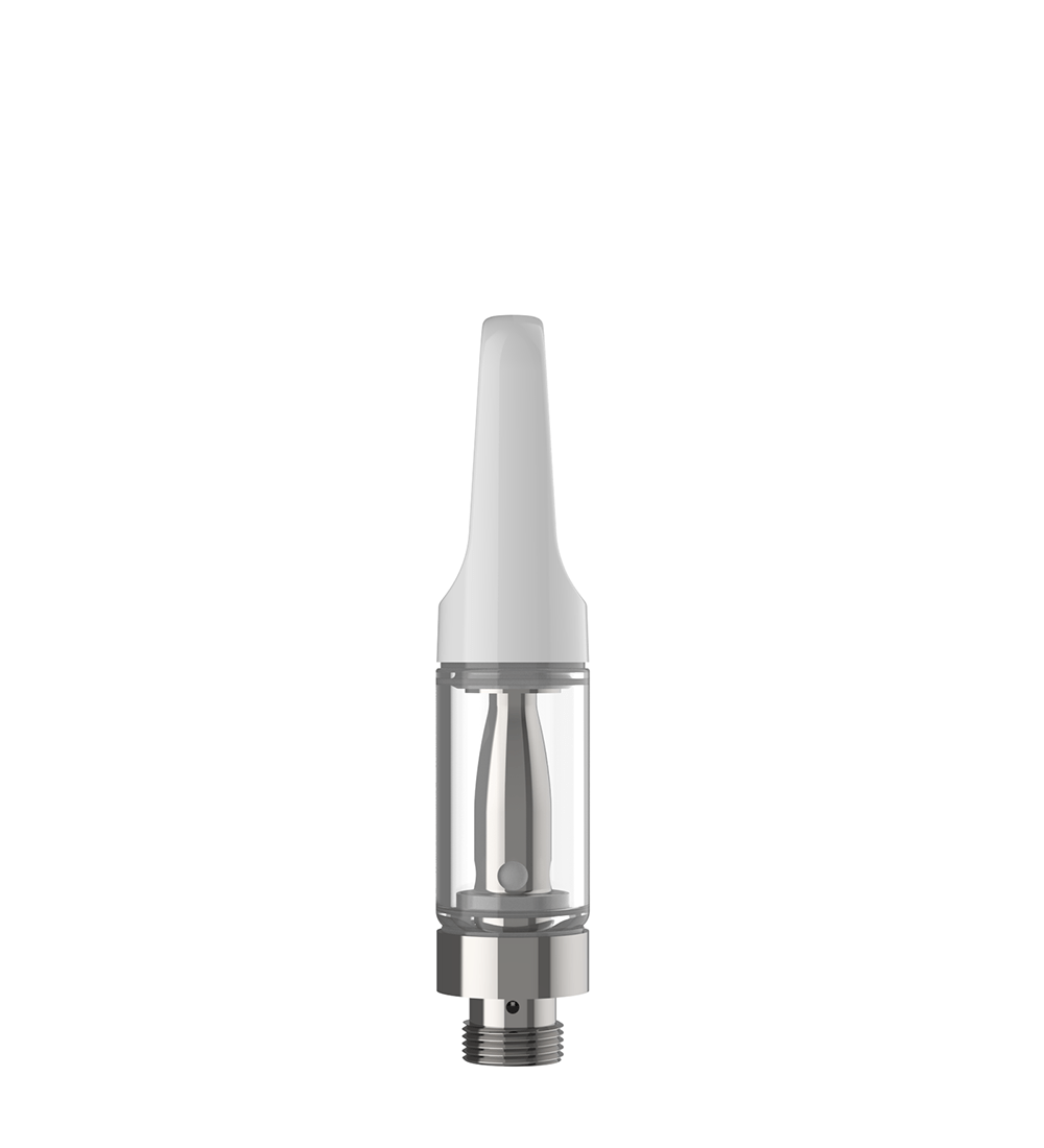 CCELL TH2 - EVO Glass Vape Cartridge .5ml w/ Snap Fit White Ceramic Mouthpiece Connection 100/Box - 3