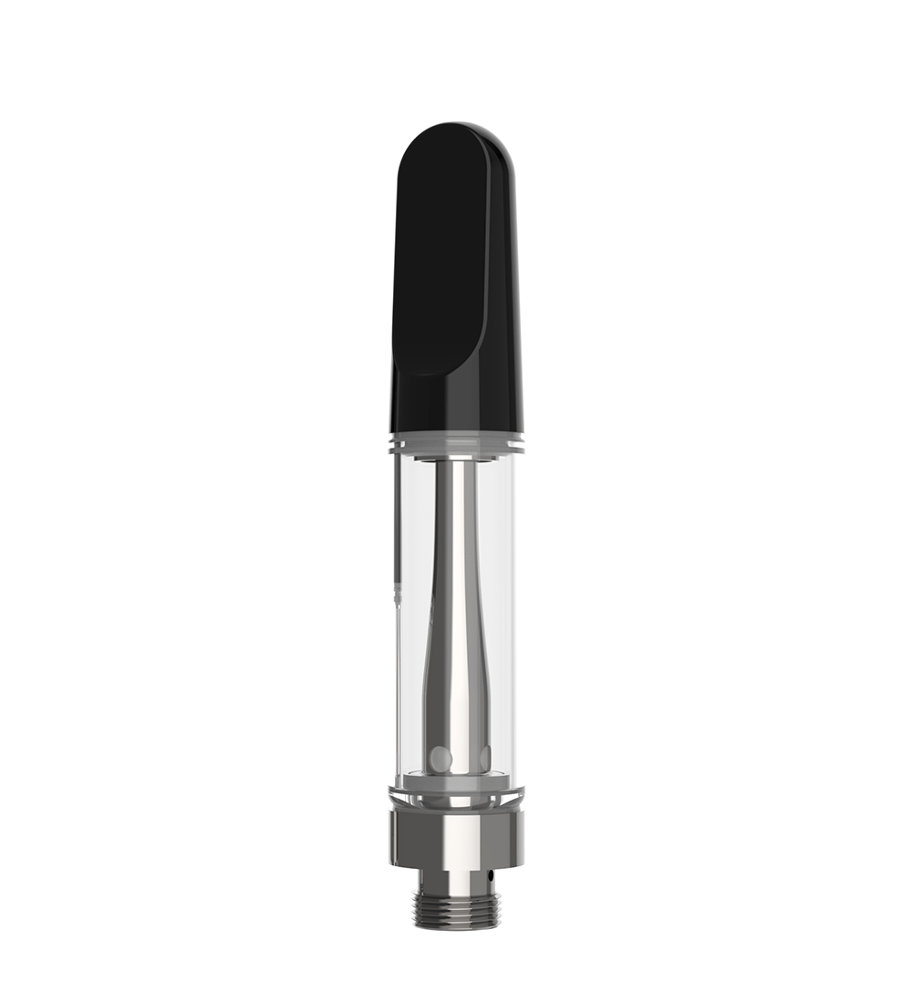 CCELL TH2 - EVO Glass Vape Cartridge 1ml w/ Snap Fit Black Ceramic Mouthpiece Connection 100/Box - 1