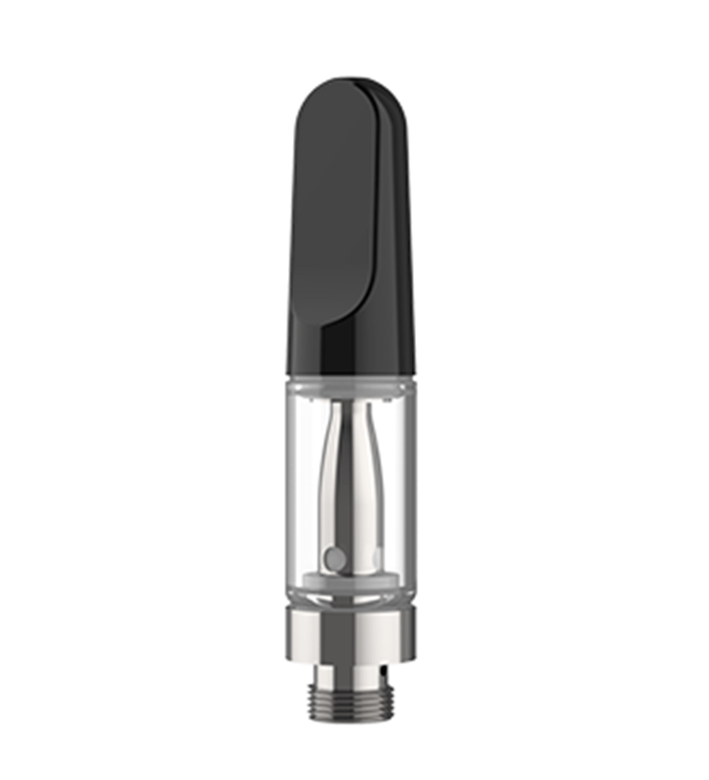 CCELL TH2 - EVO Glass Vape Cartridge .5ml w/ Snap Fit Black Ceramic Mouthpiece Connection 100/Box - 1