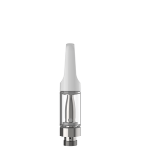 CCELL TH2 - EVO Glass Vape Cartridge .5ml w/ Snap Fit White Plastic Mouthpiece Connection 100/Box - 3