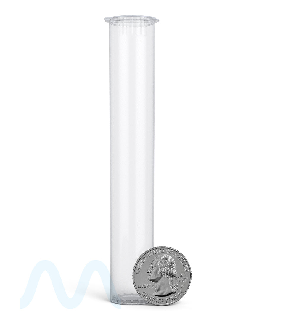 116mm Child Resistant King Size Pop Top Transparent Plastic Clear USA Pre-Roll Tubes 1000/Count